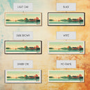Lake Buckeye Framed Canvas Print, Panoramic Art, Midcentury Modern, Pop Art, Living Room Wall Art, Travel Poster, Lake House Decor