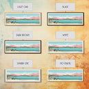 Lake Cachuma California Framed Canvas Print, Panoramic Art, Midcentury Modern, Pop Art, Living Room Wall Art, Travel Poster, Lake House Decor
