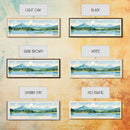 Lake Chatuge Georgia Framed Canvas Print, Panoramic Art, Midcentury Modern, Pop Art, Living Room Wall Art, Travel Poster, Lake House Decor