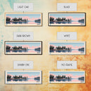 Lake Claire Alberta Framed Canvas Print, Panoramic Art, Midcentury Modern, Pop Art, Living Room Wall Art, Travel Poster, Lake House Decor