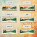 Lake Grandin Northwest Territories Framed Canvas Print, Panoramic Art, Midcentury Modern, Pop Art, Living Room Wall Art, Travel Poster, Lake House Decor