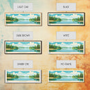 Lake Wentworth, New Hampshire Panoramic Wall Art Framed Canvas Print, Midcentury Modern, Pop Art, Home Decor, Travel Poster, Living Room Art