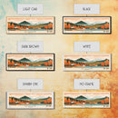 Lake Willoughby, Vermont Panoramic Wall Art Framed Canvas Print, Midcentury Modern, Pop Art, Home Decor, Travel Poster, Living Room Art