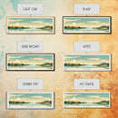 Lake Wingra, Wisconsin Panoramic Wall Art Framed Canvas Print, Midcentury Modern, Pop Art, Home Decor, Travel Poster, Bedroom Art
