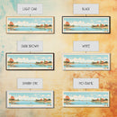 Perry Lake, Kansas Framed Canvas Print, Panoramic Wall Art, Midcentury Modern, Pop Art, Home Decor, Travel Poster, Living Room Art