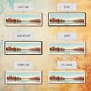Radner Lake, Tennessee Framed Canvas Print, Living Room Art, Midcentury Modern, Panoramic Travel Poster, Pop Art, Wall Art