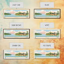 Weiss Lake, Alabama Framed Canvas Print, Lake House Decor, Panoramic Art, Midcentury Modern, Pop Art, Travel Poster, Living Room Wall Art