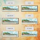 Bray, Ireland Panoramic Travel Poster Canvas Print, Bray, Ireland Painting, Ireland Art, Bray Travel Art, Guest Room Painting