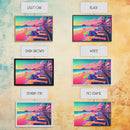 Neon Pastel wall art, vaporwave aesthetic boardwalk, neon beach, framed canvas print