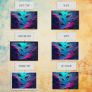 Coral Reef art, synthwave aesthetic ocean art, school of fish, framed canvas art, framed wall art canvas print
