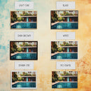 The Pool House, Mid Century Modern Decor, Framed Wall Art, Architectural Print, Retro Art, Swimming Pool Art, Framed Painting