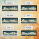 Wide Format Clouds Wall Art - Panoramic Print - Framed Canvas Print - Panoramic Framed Canvas Cloudy Art Print - Clouds On A Blue Sky