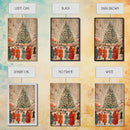 Large Christmas Tree in Snowy Town Square with People Gathering for the Holidays, Framed Canvas Print for Christmas Wall Art