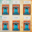 Change1 Mexican Wall Art, Colorful Mexican Door Architecture Painting Framed Canvas Print, Traditional Hacienda Architecture, Ready To Hang