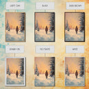 Lone Cowboy in Snowy Forest Canvas Print, Winter Wonderland Western Art, Christmas Wall Art Gift, Seasonal Holiday Decor, Tall Canvas Print
