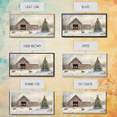Christmas Barn Snow Sheep Canvas Print Christmas Farmhouse Decor Rustic Christmas Wall Art Framed Canvas Print Christmas Outdoor Decor