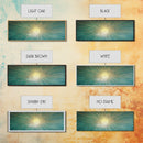 Eclectic Art Deco Sunburst Framed Canvas Print, Boho Style Wall Art, Emerald Green and Gold Extra Wide Art