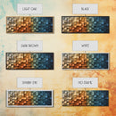 The Beach as Cubes - Framed Canvas Print - Abstract Geometric Patterns Wall Art