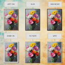 Wild Flower Painting Print On Canvas, Wood Framed Wall Art, Original Art, Flowers Painting, Floral  Print, Modern Art, Living Room Wall Art