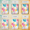 Retro 90s Style Wall Art, Framed Canvas Print, Abstract Shapes and Dots