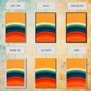 Shades Of The Sun Gradient Painting Print, Wood Framed Canvas, Minimalist Wall Art, Art Deco Inspired Living Room Decor