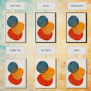 Large Abstract Canvas Wall Art Framed Canvas Print Modern Abstract Painting Colors and Shapes Retro Modern Art