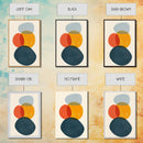 Mid Century Modern Abstract Wall Art Print, White Background Watercolor Spots On Canvas, Canvas Print, Modern Retro Living Room Art