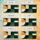 Geometric Patterns Mid-Century Modern Abstract Wall Art Canvas Print, Beautiful Emerald Green Wall Art