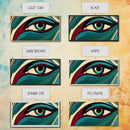 Abstract Painting of a Human Eye Framed Canvas Print, Retro Art Deco Style Art, Eclectic Decor, Kitsch Wall Art