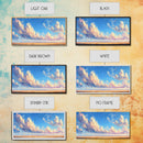 Panoramic Oil Painting Print of A Cloudy Sky Framed Canvas Print, Boho Minimalist Home Decor, Guest Room Wall Art