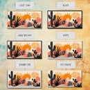 Abstract Southwest Style Wall Art Framed Canvas Print, Cactus and Desert Sunset