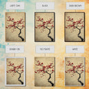 Japanese Maple Tree in Spring, Framed Canvas Print, Cherry Blossoms Painting, Wood Framed Living Room Art, Minimalist Decor