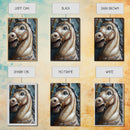 Creepy Carrousel Horse Framed Canvas Print, Nursery Decor, Wood Framed Wall Art Home Decor