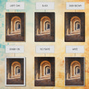 Sunlight Peaks Through the Pillars, Framed Canvas Print, Moroccan Style Wall Art, Moroccan Painting, Paint of Morocco