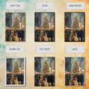 Christmas Village Wall Art Canvas print - Christmas Painting - Christmas Shopeprs in NYC in the 1950s - Christmas Decor - Winter Wall Art
