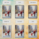 Santa in the Town Square, Framed Cavnas Print, Christmas Decor, Christmas Wall Art, Rustic Wall Art, Retro Christmas Wall Art