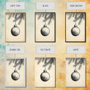 Boho Christmas Ornament Painting Print, Christmas Art, Black and White Art