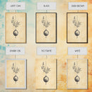 Christmas Tree Ornament Painting Print, Boho Christmas Wall Art, Framed Canvas