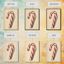 Christmas Wall Art - Candy Cane Sketch - Framed Canvas Print - Candy Cane Decor - Christmas Home Decor