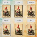 Painting of a Gnome Canvas Print - Framed Canvas - Minimalist Christmas Art - Boho Christmas Art - Rustic Christmas Art