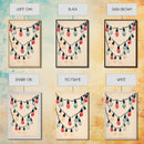 Sketch of Christmas Lights Canvas Print - Framed Canvas - Minimalist Christmas Art - Boho Christmas Art - Rustic Christmas Art