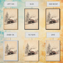 The Polar Express Train Canvas Print - Framed Canvas - Minimalist Christmas Art - Boho Christmas Art - Rustic Christmas Art