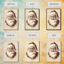 Vintage Santa Painting Canvas Print - Framed Canvas - Minimalist Christmas Art - Boho Christmas Art - Rustic Christmas Art