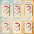 Reto Santa Portrait Canvas Print - Framed Canvas - Minimalist Christmas Art - Boho Christmas Art - Rustic Christmas Art - Santa Painting