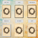 Christmas Wreath Canvas Print - Framed Canvas - Minimalist Christmas Art - Boho Christmas Art - Rustic Christmas Art