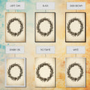 Vintage Wreath Canvas Print - Framed Canvas - Minimalist Christmas Art - Boho Christmas Art - Rustic Christmas Art