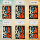 Fern Leaves Abstract Art Print, Retro MCM Style Home Decor, Mid Cenury Modern Abstract Wall Art, Fern Leaves Painting