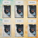Portrait of a Black Cat, Wabi Sabi Wall Art, Cat Painting, Cat Art, Wabi Sabi Wall Art, Framed Canvas Print, Black Cat Gift