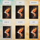 Graffiti Punk Art, Phoenix In Flames, Retribution, Framed Canvas Print, The Phoenix, Framed Wall Art, Original Painting Phoenix