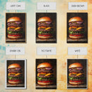 The Burg' Canvas Print, Retro Still Life Oil Painting Of a Hamburger, Canvas Print, Kitchen Decor, Dining Room Art, Funny Wall Art